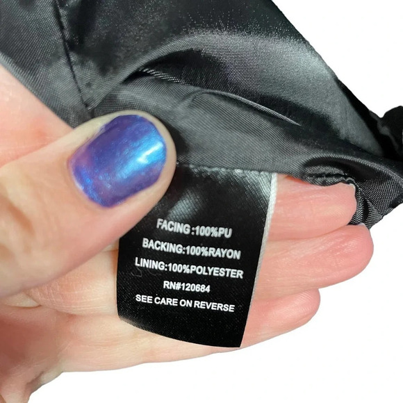 Torrid Coated‎ Faux Leather Biker Jacket Black Plus Size 2X - Picture 12 of 13